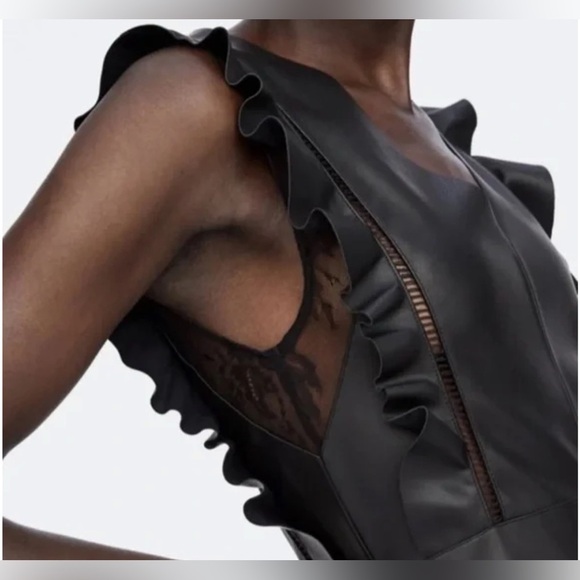 ZARA Faux leather dress Size S - Picture 4 of 10